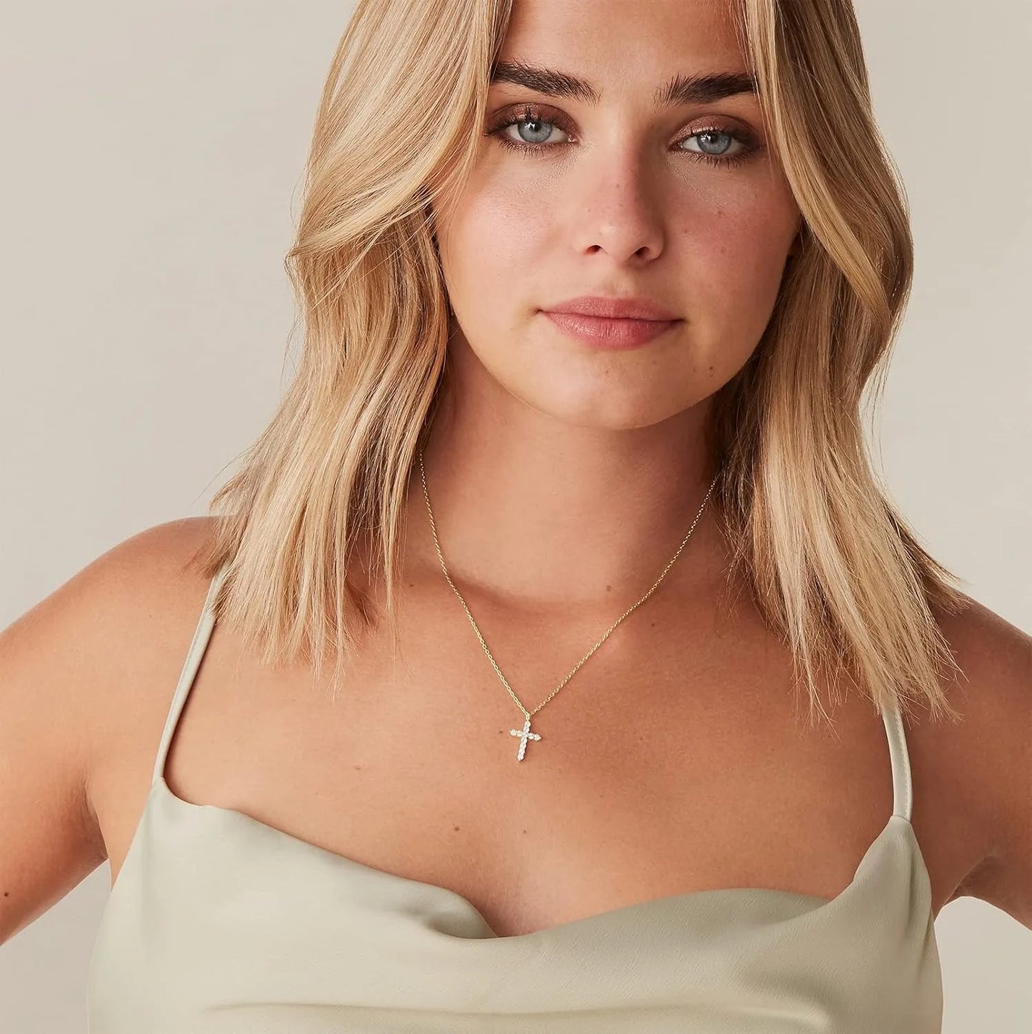 DIAMOND CROSS NECKLACE
