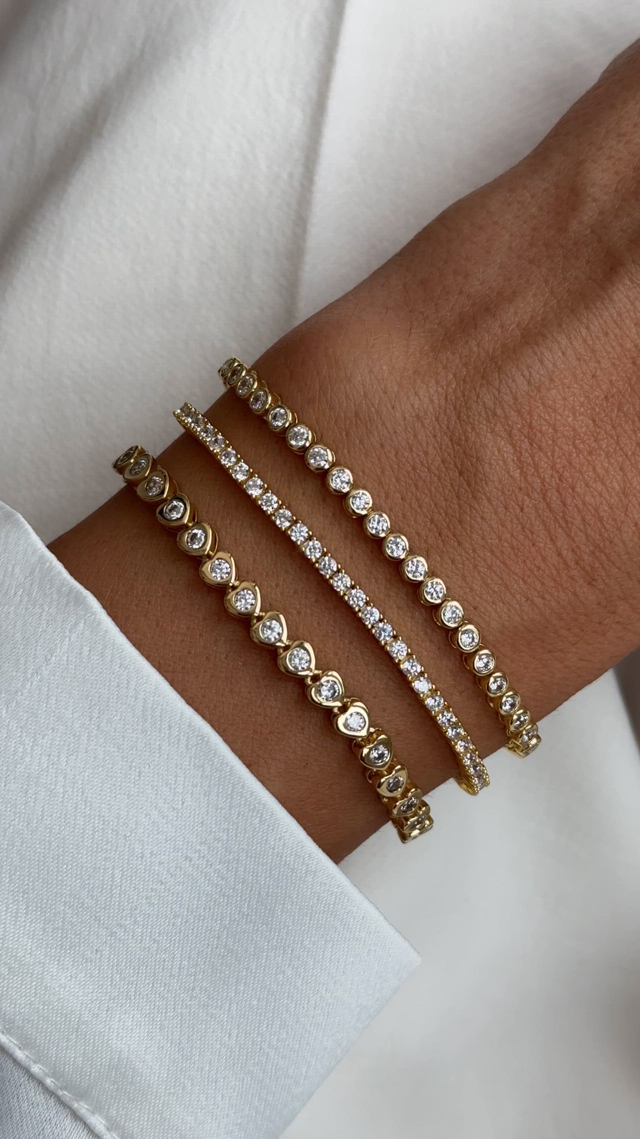 HALO XS - TENNIS BRACELET / GOLD