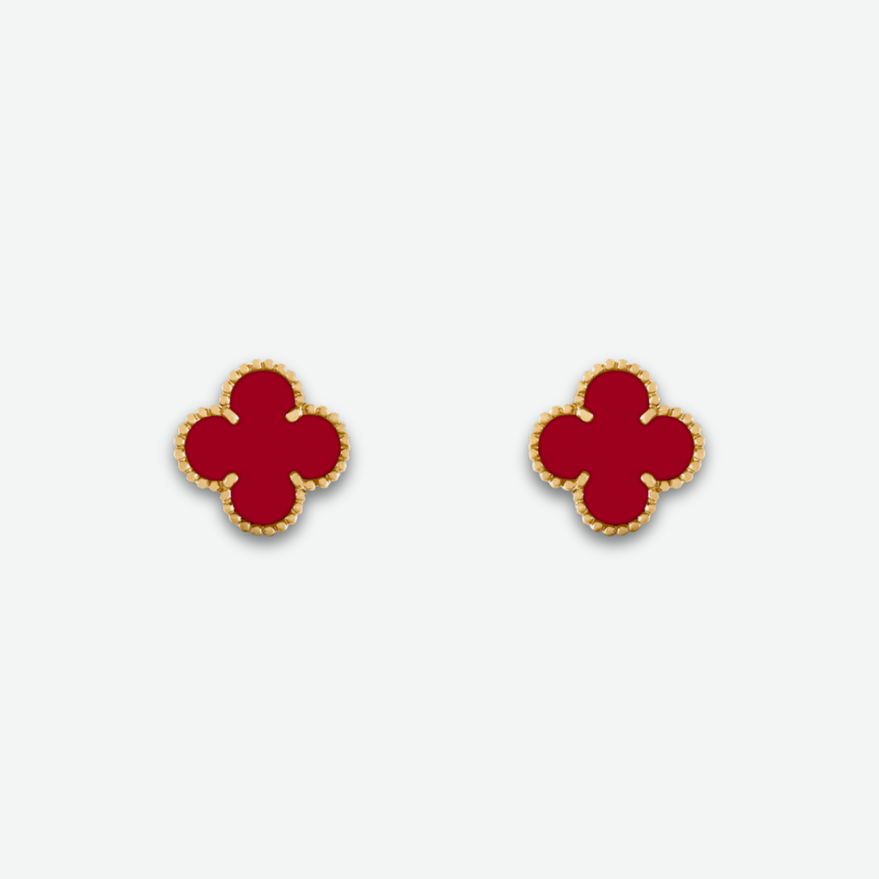 AMOUR STUD EARRINGS GOLD / RED