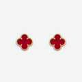 AMOUR STUD EARRINGS GOLD / RED