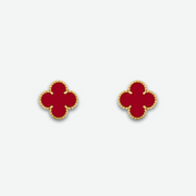 AMOUR STUD EARRINGS GOLD / RED