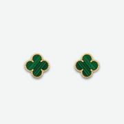 AMOUR STUD EARRINGS GOLD / GREEN