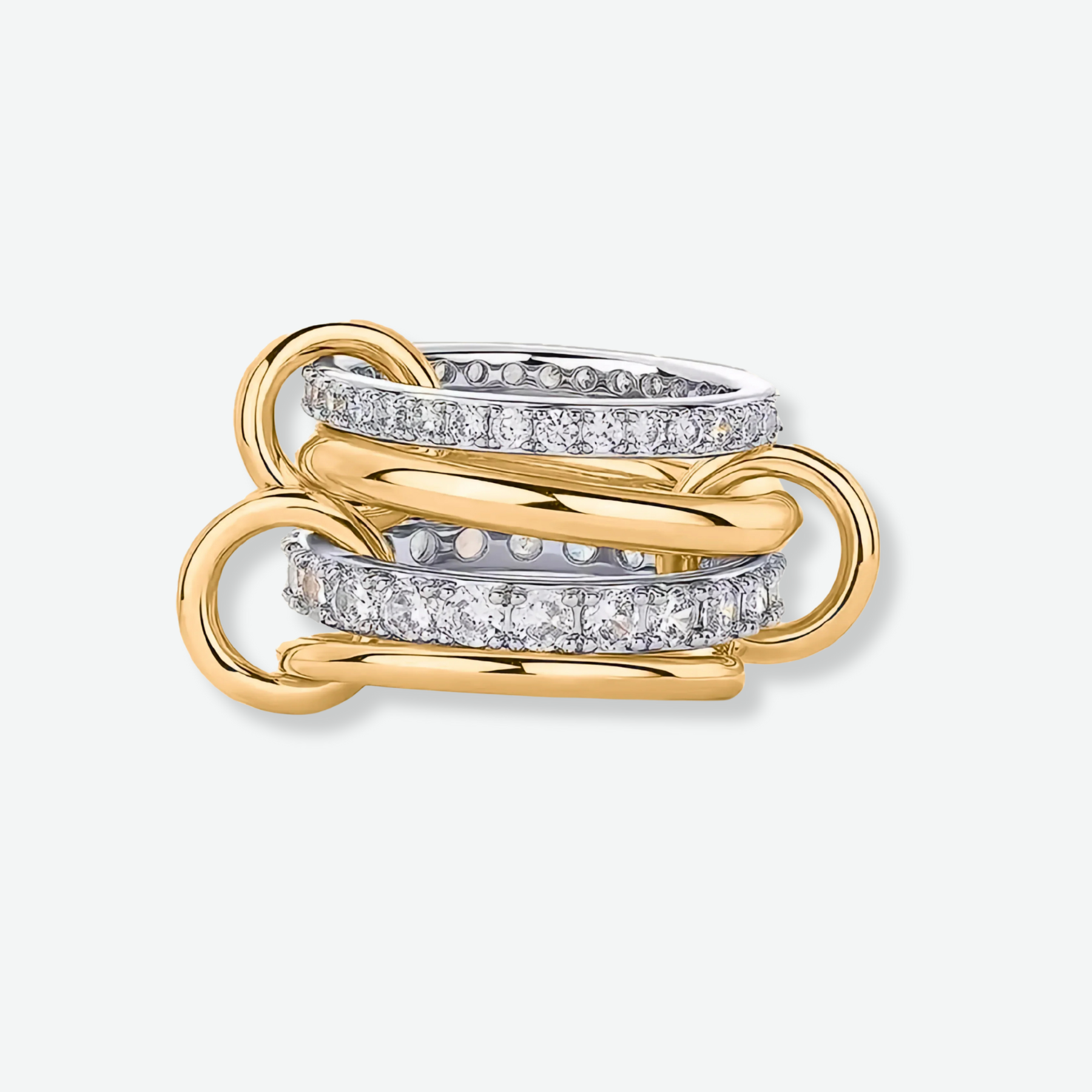 JUMBO STACKED DIAMOND RING