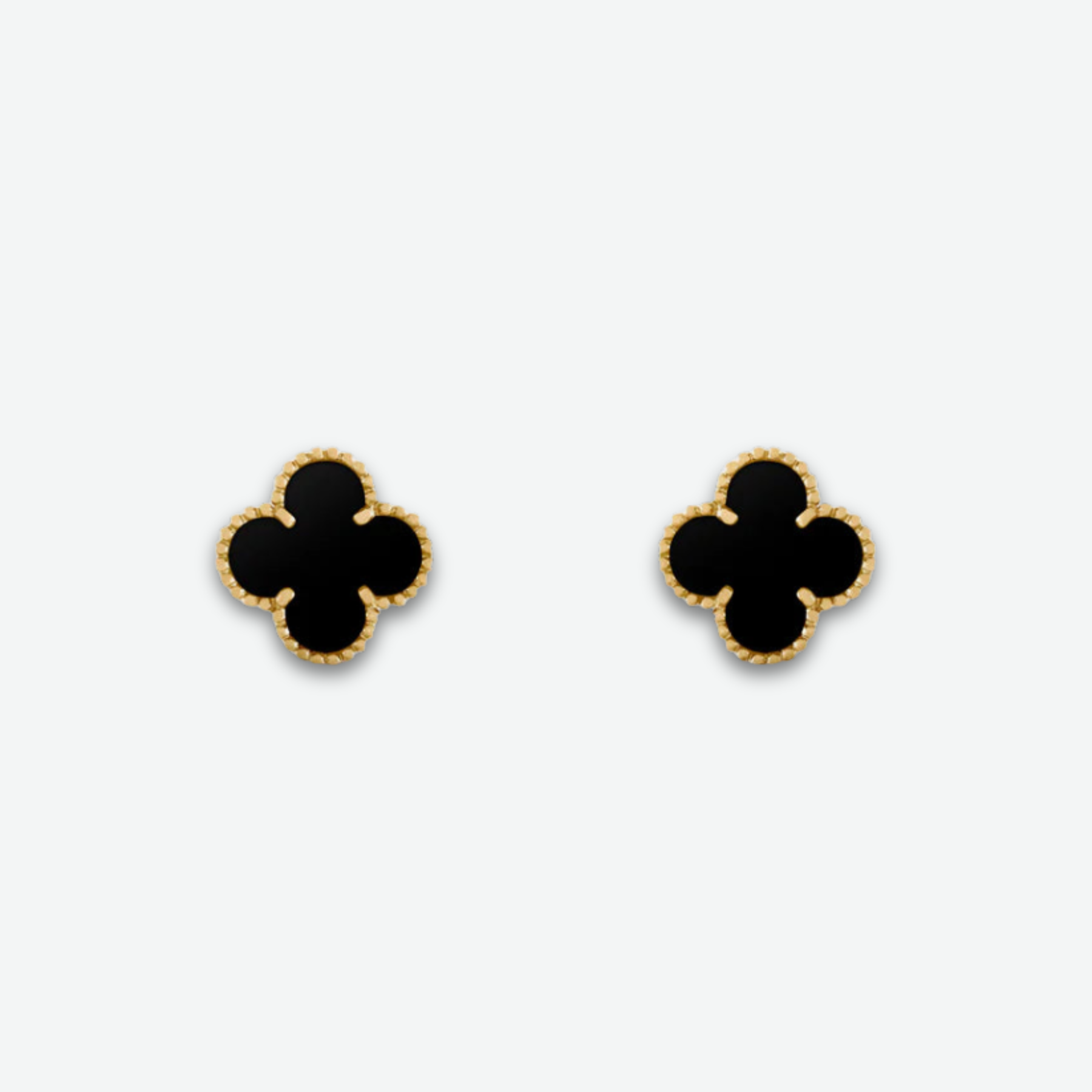 AMOUR STUD EARRINGS GOLD / BLACK