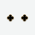 AMOUR STUD EARRINGS GOLD / BLACK