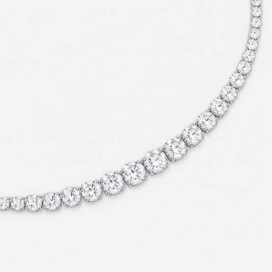 COLLIER HALO DIPLÔMÉE - TENNIS / ARGENT