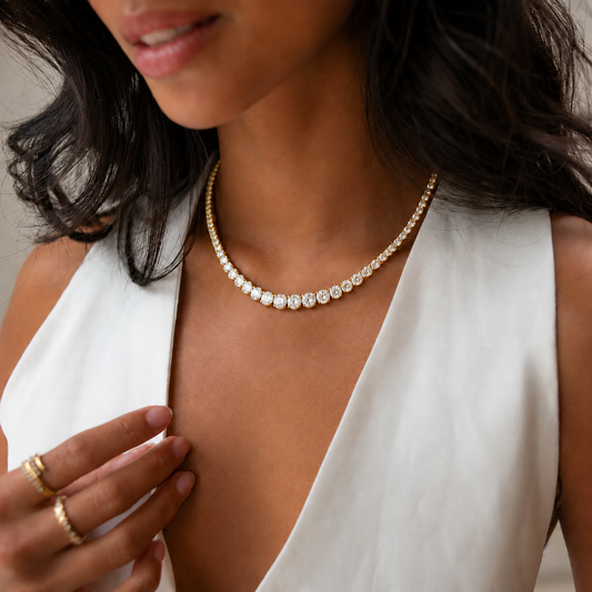 COLLIER RAS DE COU HALO GRADUATED / OR