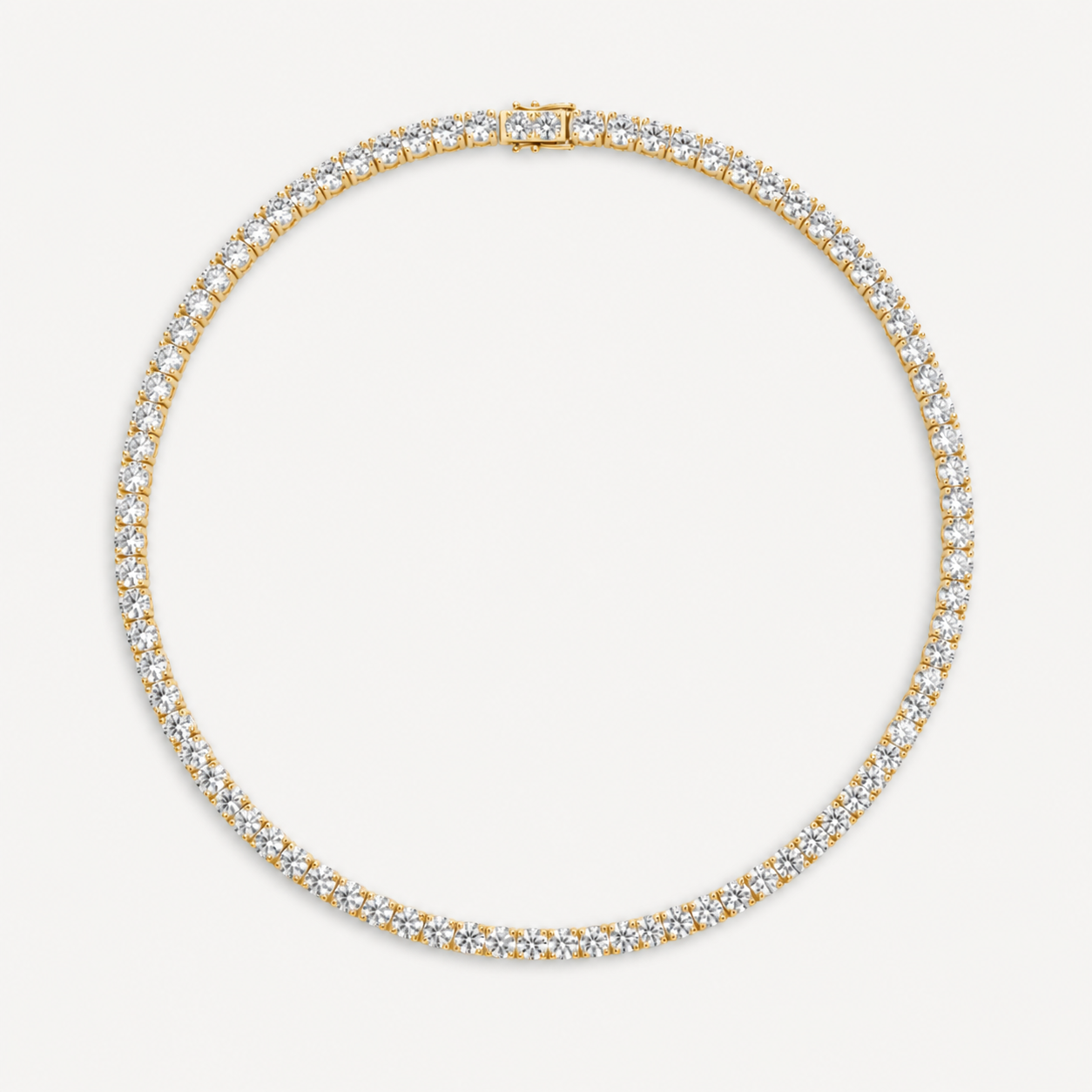 HALO XL - TENNIS NECKLACE / GOLD
