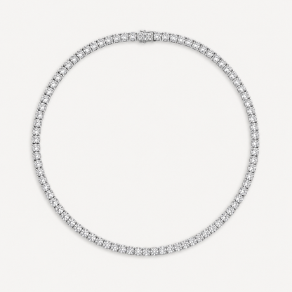 HALO XL - TENNIS NECKLACE / SILVER