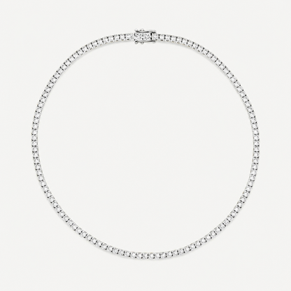 HALO - TENNIS NECKLACE / SILVER