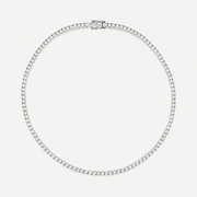 HALO - TENNIS NECKLACE / SILVER