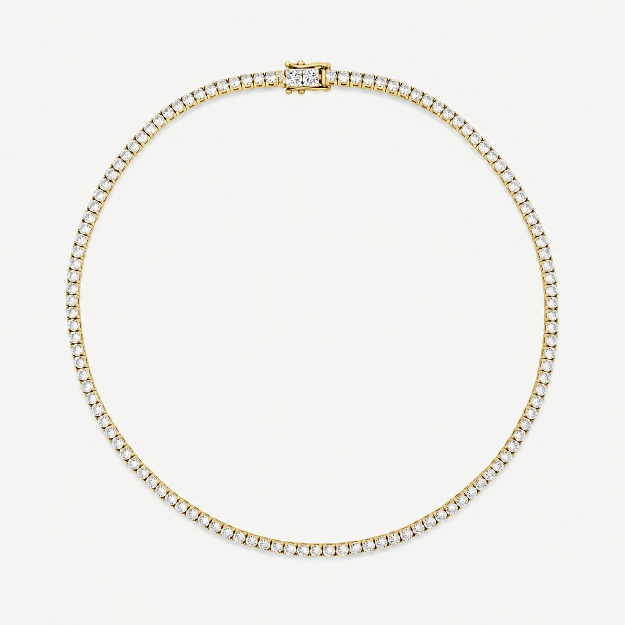 HALO - TENNIS NECKLACE / GOLD