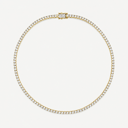 HALO - TENNIS NECKLACE / GOLD