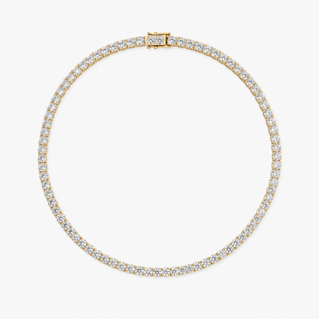 HALO XL - TENNIS NECKLACE / GOLD