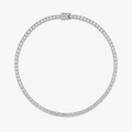 HALO XL - TENNIS NECKLACE / SILVER