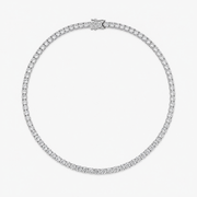 HALO XL - TENNIS NECKLACE / SILVER