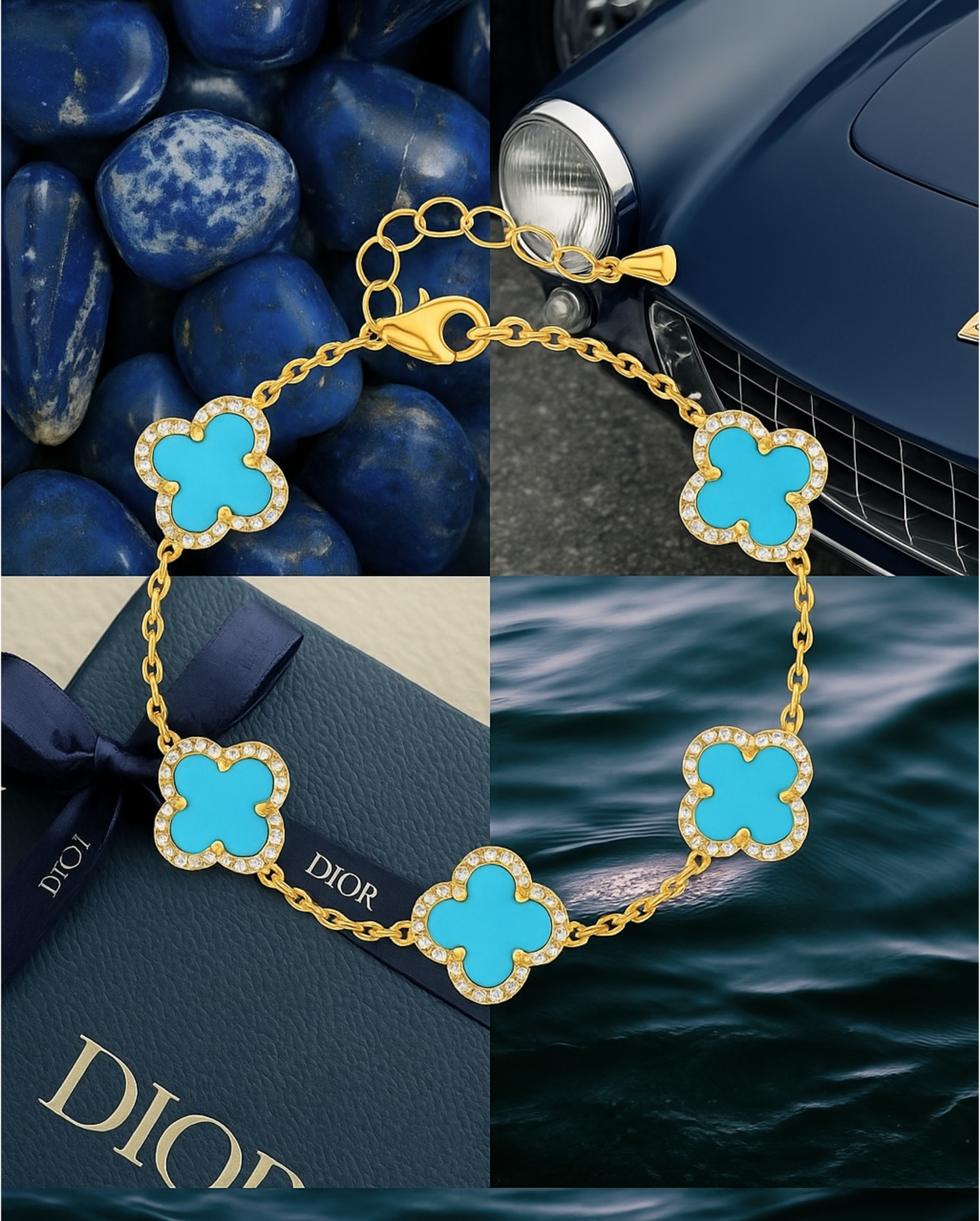 TRINITY - DIAMOND SKY BLUE BRACELET