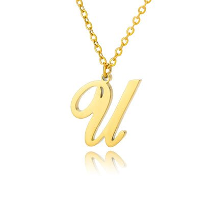 ALEX BRUSH LETTER A-Z NECKLACE