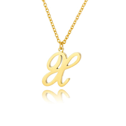 ALEX BRUSH LETTER A-Z NECKLACE