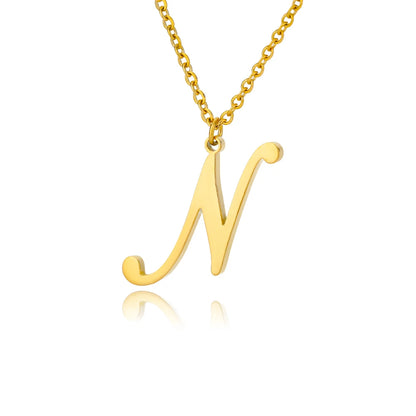 ALEX BRUSH LETTER A-Z NECKLACE