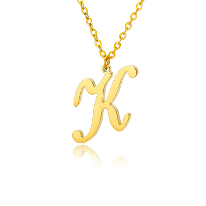 ALEX BRUSH LETTER A-Z NECKLACE