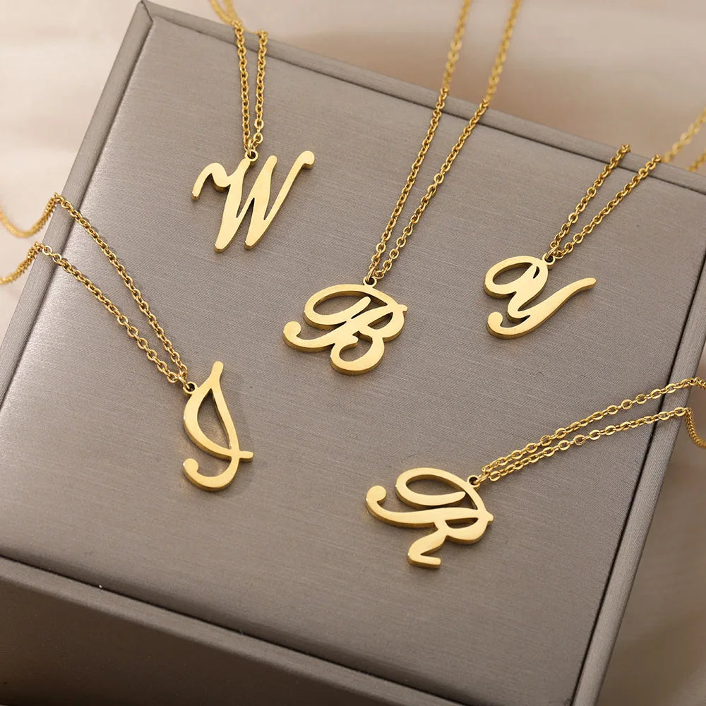 ALEX BRUSH LETTER A-Z NECKLACE