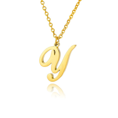 ALEX BRUSH LETTER A-Z NECKLACE