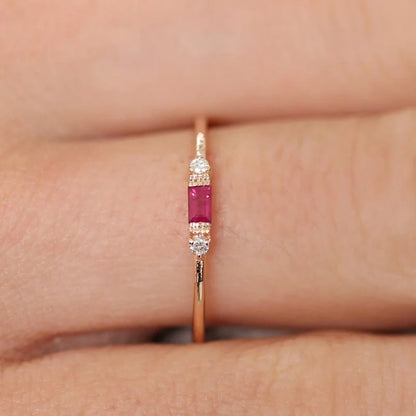 RUBY & DIAMOND DUO RING