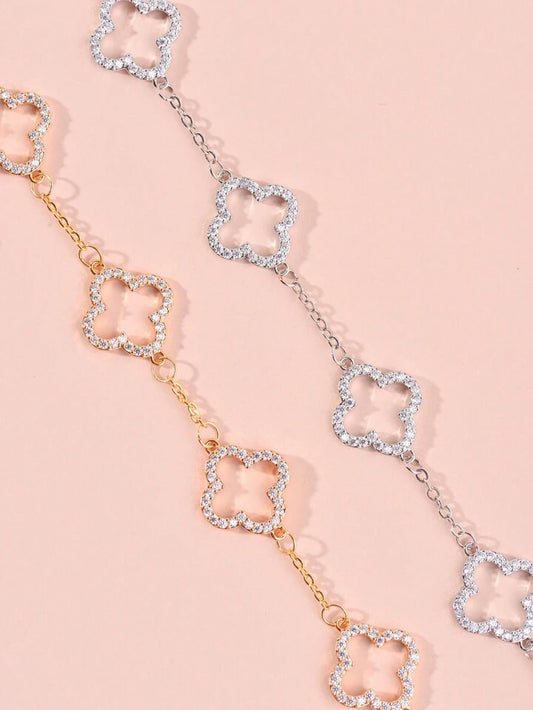 TRINITY - OPEN BRACELET / SILVER DIAMOND