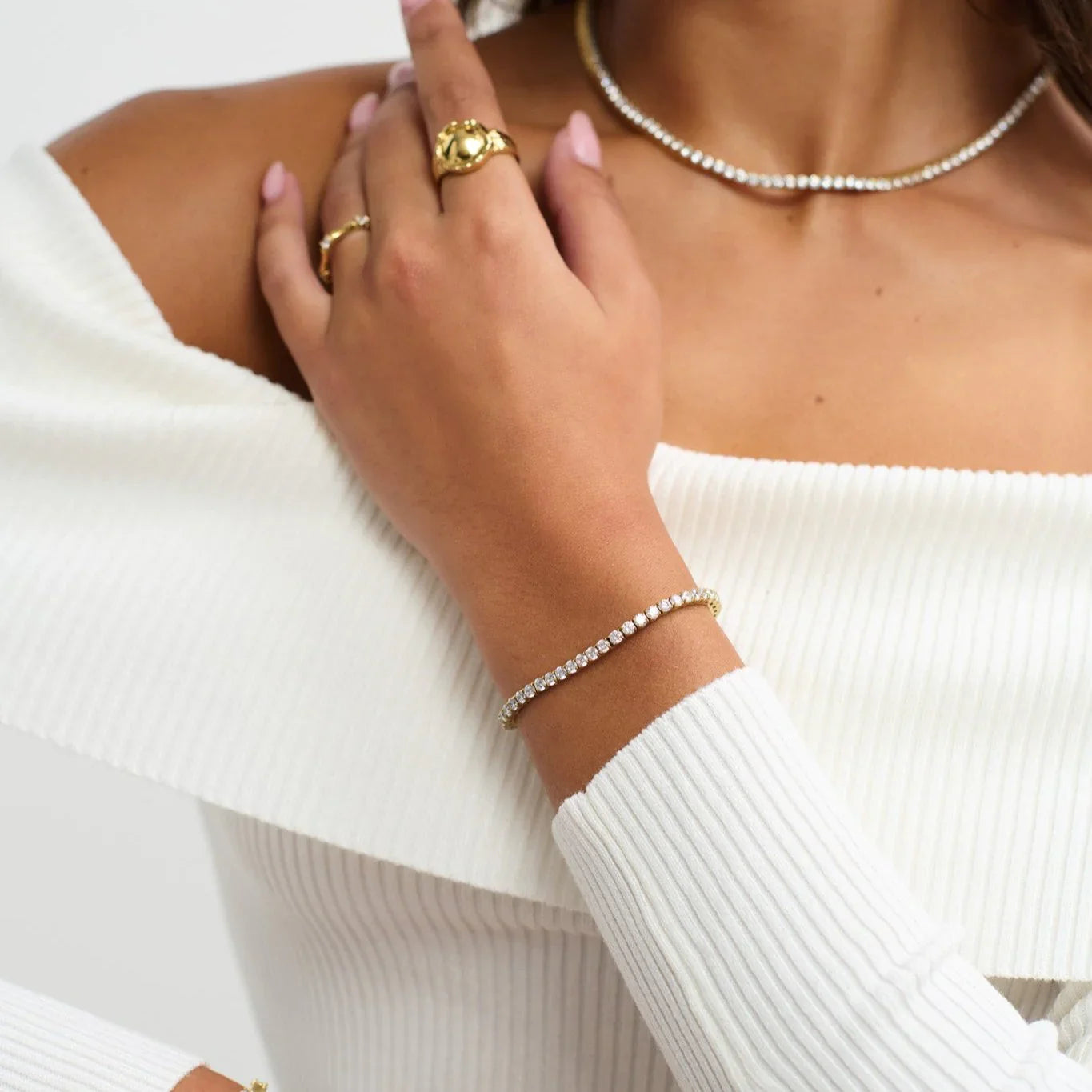 HALO - TENNIS MULTI-SIZE SILVER BRACELET BUNDLE