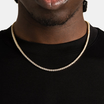 HALO MENS - TENNIS GOLD & SILVER CHAINS BUNDLE