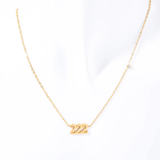 18K GOLD ANGEL NUMBER NECKLACE 111-999