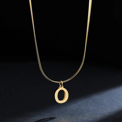 SNAKE GOLD LETTER A-Z NECKLACE