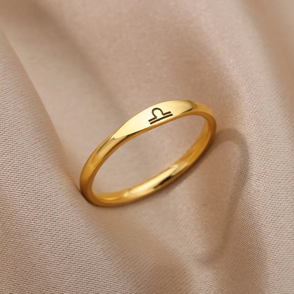 LIBRA - ZODIAC GOLD RING