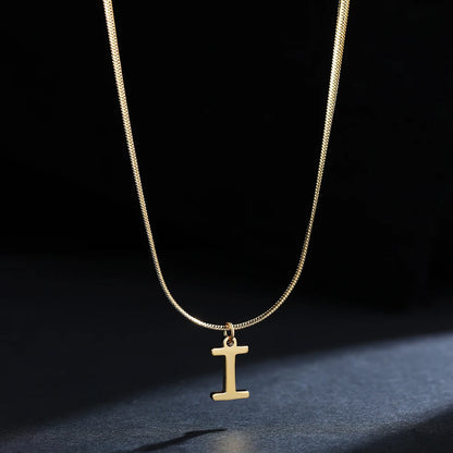 SNAKE GOLD LETTER A-Z NECKLACE