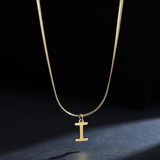 SNAKE GOLD LETTER A-Z NECKLACE