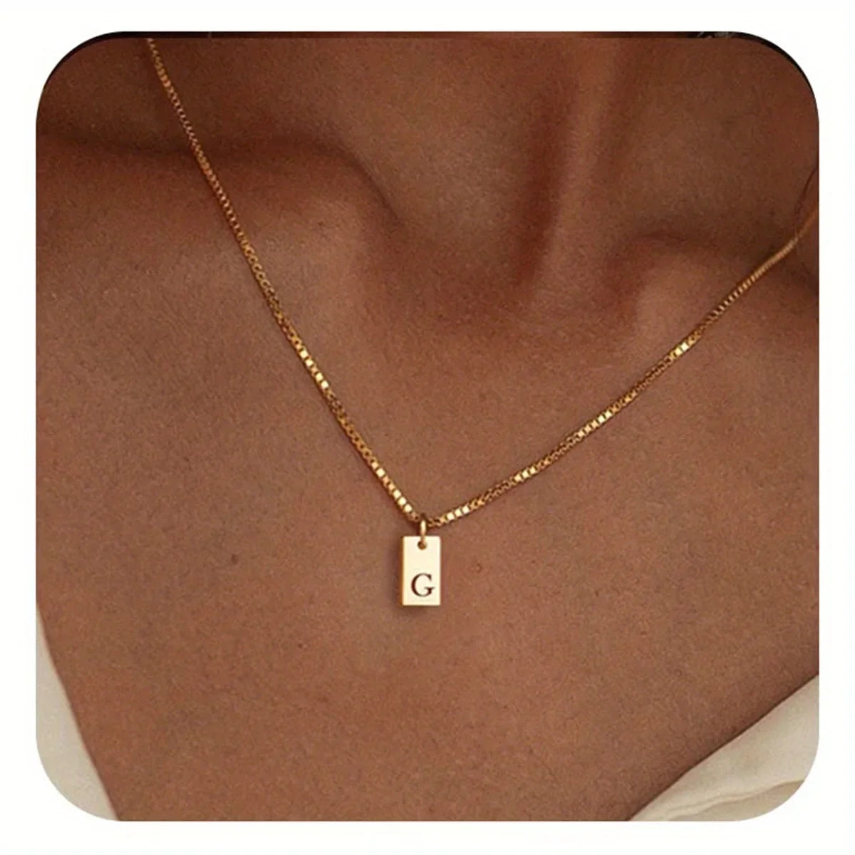GOLD LETTER ENVELOPE A-Z NECKLACE