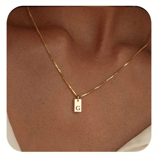 GOLD LETTER ENVELOPE A-Z NECKLACE