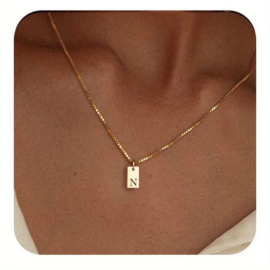 GOLD LETTER ENVELOPE A-Z NECKLACE