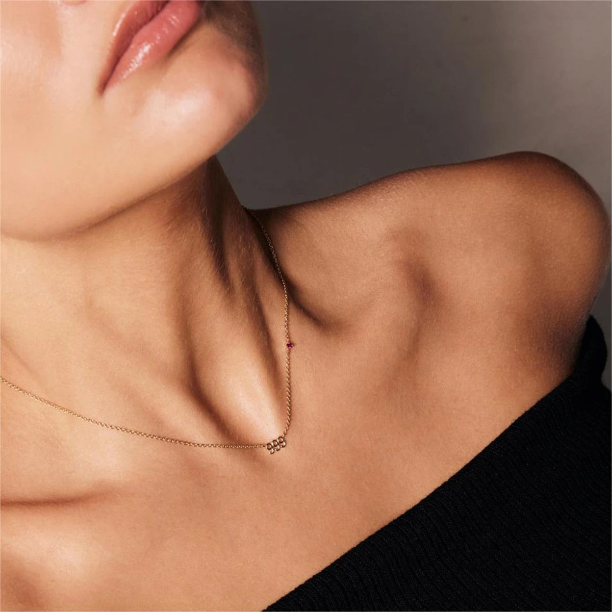 18K GOLD ANGEL NUMBER NECKLACE 111-999