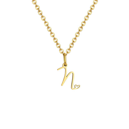 HEART INITIAL A-Z NECKLACE