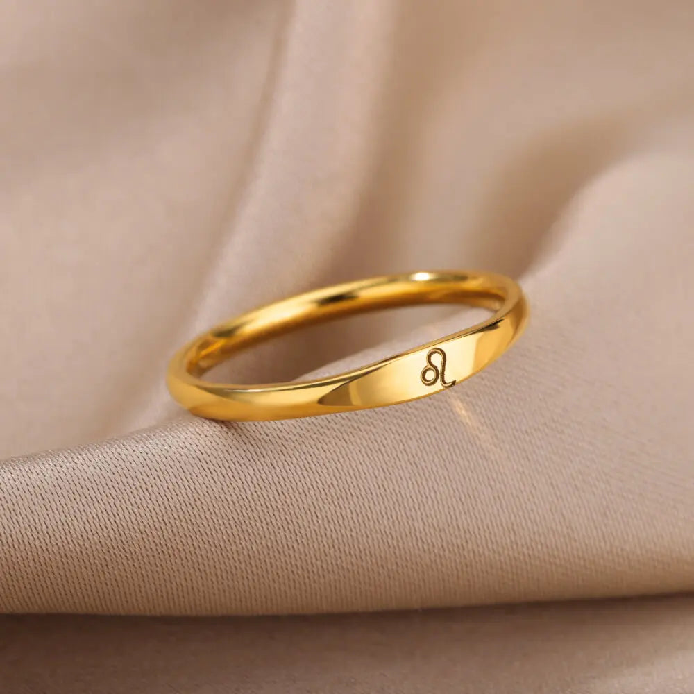 LEO - ZODIAC GOLD RING