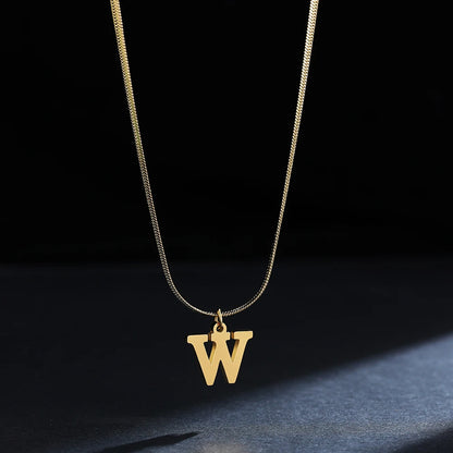 SNAKE GOLD LETTER A-Z NECKLACE