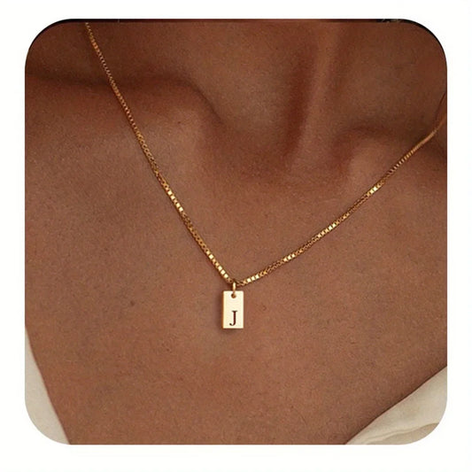 GOLD LETTER ENVELOPE A-Z NECKLACE