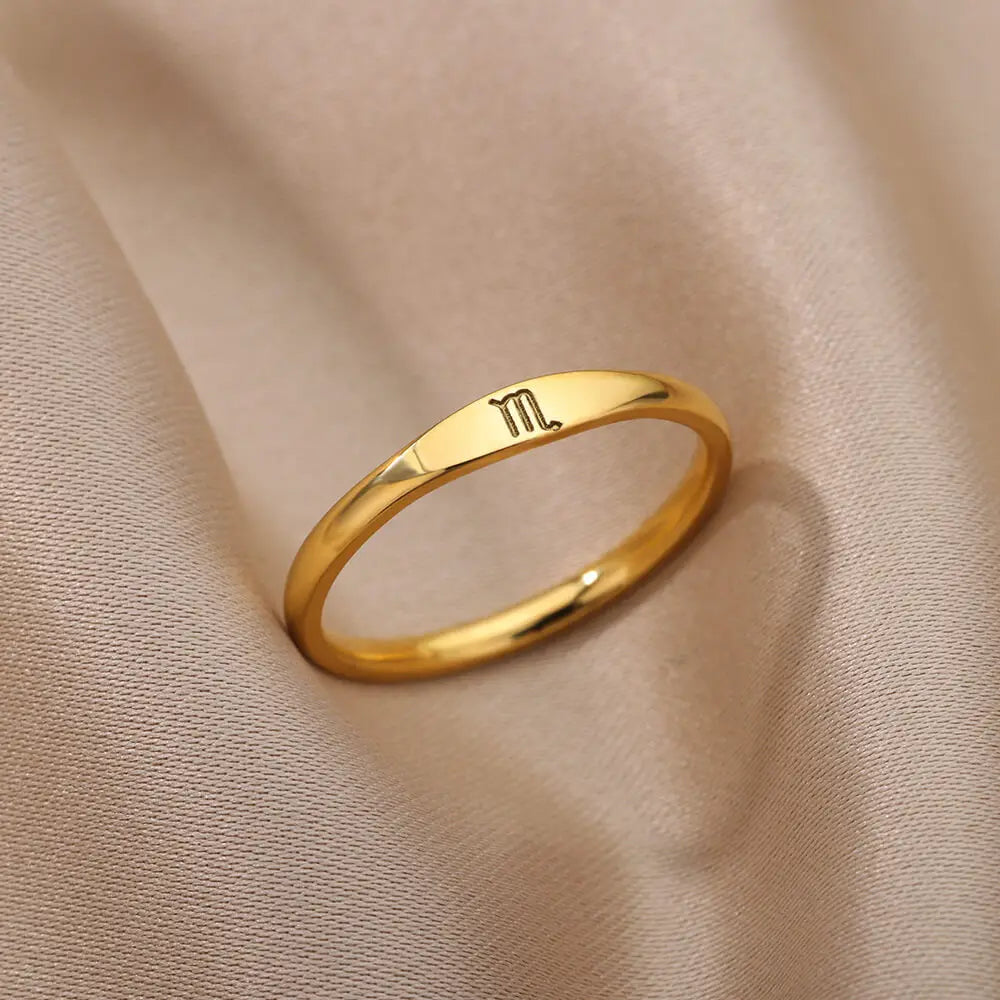 SCORPIO - ZODIAC GOLD RING