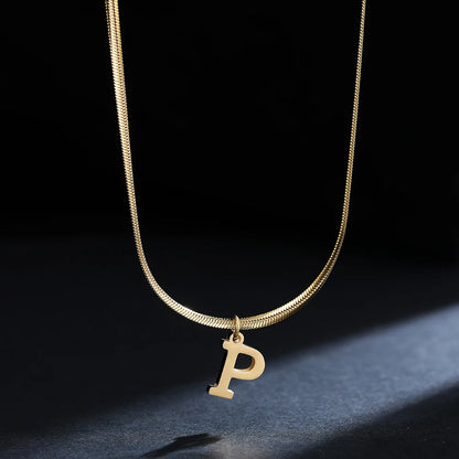 SNAKE GOLD LETTER A-Z NECKLACE