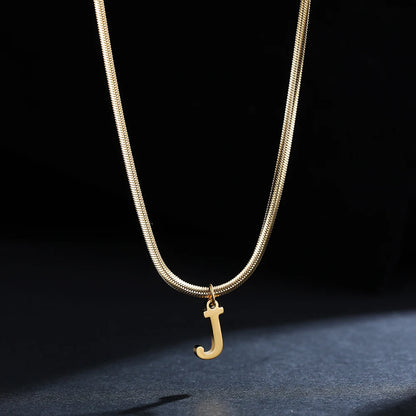 SNAKE GOLD LETTER A-Z NECKLACE