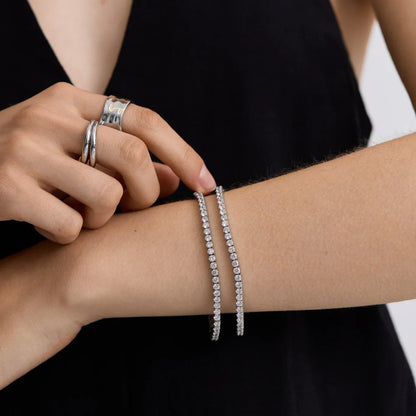 HALO - TENNIS MULTI-SIZE SILVER BRACELET BUNDLE