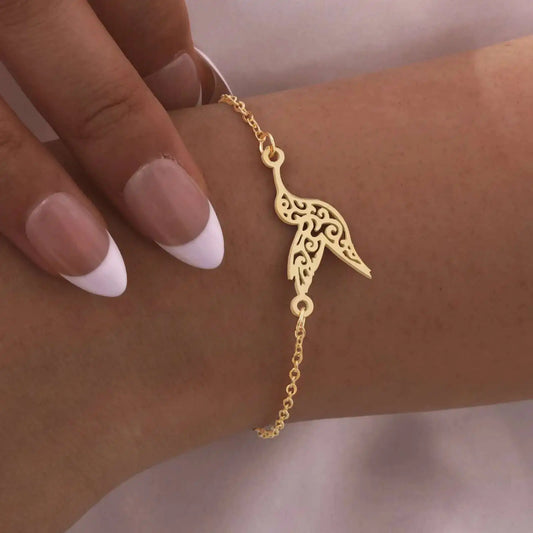 GOLD HUMMINGBIRD BRACELET