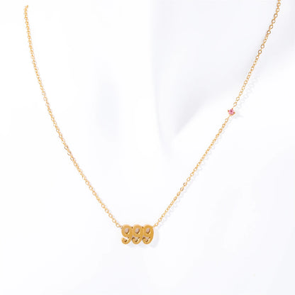 18K GOLD ANGEL NUMBER NECKLACE 111-999
